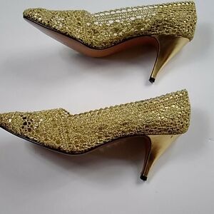 VINTAGE JENNIFER MOORE UPPER LEATHER LACE WOMEN HEELS SHOES SIZE 7